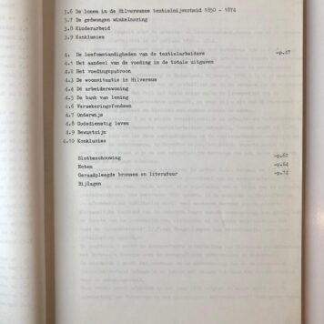 HILVERSUM, VAN GESTEL -- De Hilversumse textielarbeiders 1850-1874, arbeids- en leefomstandigheden. Doctoraal scriptie door Johan van Gestel, A.dam V.U. 1980, ca. 90 pag., getypt.