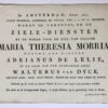 [Printed funeral card, 1835] Gedrukte uitnodiging voor de zielediensten voor zaliger Johannes Michel Reiffert in de R.K. kerk van A.H. v. Giessen te Amsterdam, dd. 3-3-1835, folio, 1 pag., oblong.