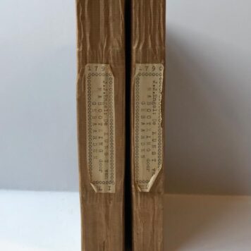 [Theatre science, Theater wetenschap 1790] De kunst van nabootzing door gebaarden. 2 delen, Haarlem, v. Walre, 1790, (14)+333+(14)+251 pp.