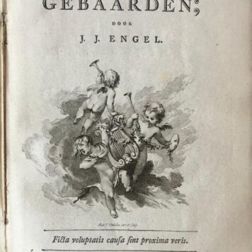 [Theatre science, Theater wetenschap 1790] De kunst van nabootzing door gebaarden. 2 delen, Haarlem, v. Walre, 1790, (14)+333+(14)+251 pp.
