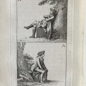 [Theatre science, Theater wetenschap 1790] De kunst van nabootzing door gebaarden. 2 delen, Haarlem, v. Walre, 1790, (14)+333+(14)+251 pp.