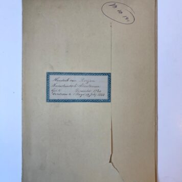 [Manuscript 1842] Brief van staatsraad Hendrik van Roijen, d.d. 's-Gravenhage 18-8-1842, aan G.D.J. Schotel. Manuscript, 3 pag.
