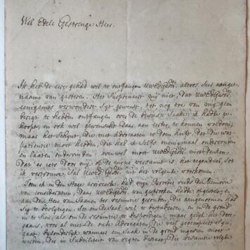[Manuscript 1742, legal, inheritance] Brief van Jacob Gilles, d.d. 's-Gravenhage 1742, manuscript, 4o, 6 pag.