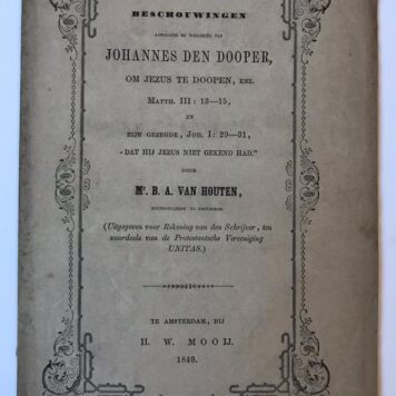 [Manuscript 1849] Brief van B.A. van Houten, d.d. Amsterdam 1849, aan H.L. Oort te Gravenhage, 1 pag., manuscript.