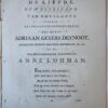 [Printed publication, 1775] De liefde. Huwelykszang. Ter bruilofte van ... Adriaan Gevers deynoot, regeerend schepen der stad Rotterdam ... en ... Anne Lohman, den 28sten van lentemaand 1775 in 's-Gravenhage in den echt vereenigd. Amsterdam, Yntema en Tieboel. 4º: 18 p.