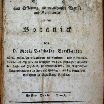 [Antique book, botany, natural history, 1797] Botanisches worterbuch oder Versuch einer Erklarung der vornehmsten Begriffe und Kunstworter in der Botanick, 2 Teile. Giessen, 1797.