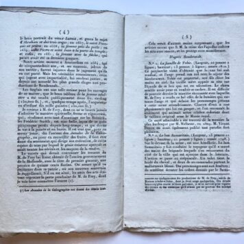 [Catalogue antique prints by de Frey, 19th century] 'Notice sur les ouvrages de M. Jean-Pierre de Frey' door B. de Roquefort.