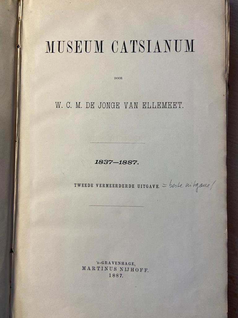 Museum Catsianum 1837 - 1887. Tweede vermeerderde uitgave. 