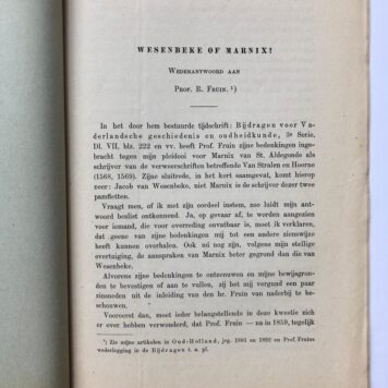 FRUIN, ROBERT -- Collectie van ruim 40 overdrukken of brochures met artikelen door R. Fruin. Veelal met opdrachten van de auteur (aan W.N. Du Rieu en P.L. Muller).