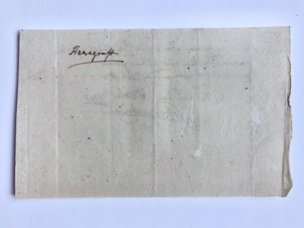 [Manuscript 1795] Nota van Joh. Vreeburg, dd. 1795 betr. bestratingswerk voor mevr. Tessier op de Heerengracht. 1 blad, manuscript.