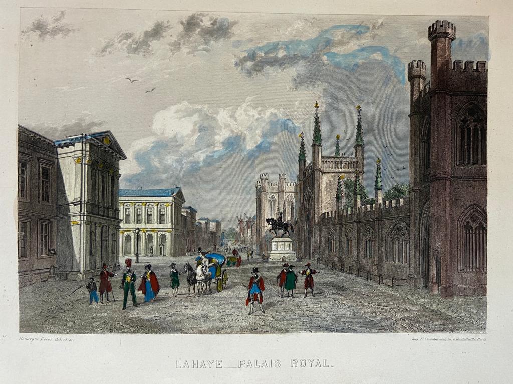  - [Coloured lithography, gekleurde lithografie, The Hague] La Haye, Palais Royal (Paleis Noordeinde), 1 p, published 19th century.