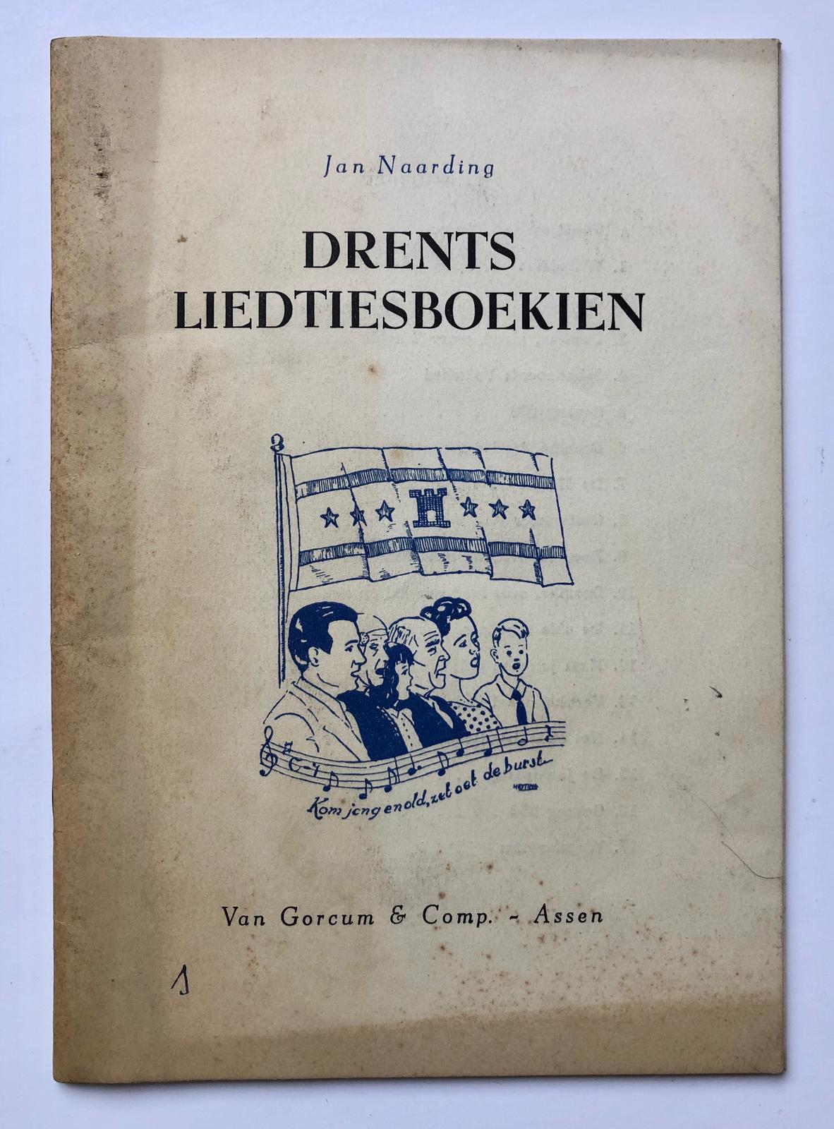  - [Music, Appingedam, Drenthe] Brochure 'Drentse liedjes' van de Drentse Vereniging 't olde landschap te Appingedam. Gestencild, 12 pag.