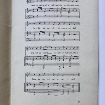 [Music, Appingedam, Drenthe] Brochure 'Drentse liedjes' van de Drentse Vereniging 't olde landschap te Appingedam. Gestencild, 12 pag.