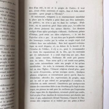 [Rotterdam, sermon, French, 1874] Un Roi, un peuple, un dieu. Sermon prêché à Rotterdam, le 17 Mai 1874, pendant les fêtes du 25ième anniversaire de l’avènement du Roi au trône, H. A. Kramers & Fils, Rotterdam, 1874, 18 pp