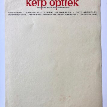 [Paper art, KEIP, OPTICIEN] Vel briefpapier Keip optiek, opticiens te Haarlem, ca. 1930?