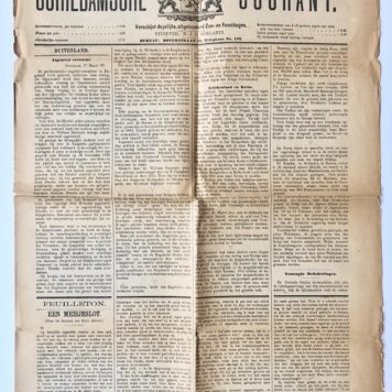 [Printed publications Schiedam 1863] Aflevering van de Schiedamsche Courant dd. 23-11-1863 and Europoort brochure. Plano, 2 pag., gedrukt.