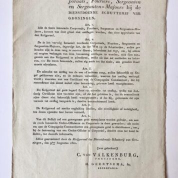 [Manuscript, early 19th century, Groningen] Papieren betr. Michiel Derks van Lessen te Groningen, begin 19e eeuw, manuscripten, ca. 40 pag.