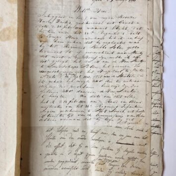 [Manuscript, early 19th century, Groningen] Papieren betr. Michiel Derks van Lessen te Groningen, begin 19e eeuw, manuscripten, ca. 40 pag.