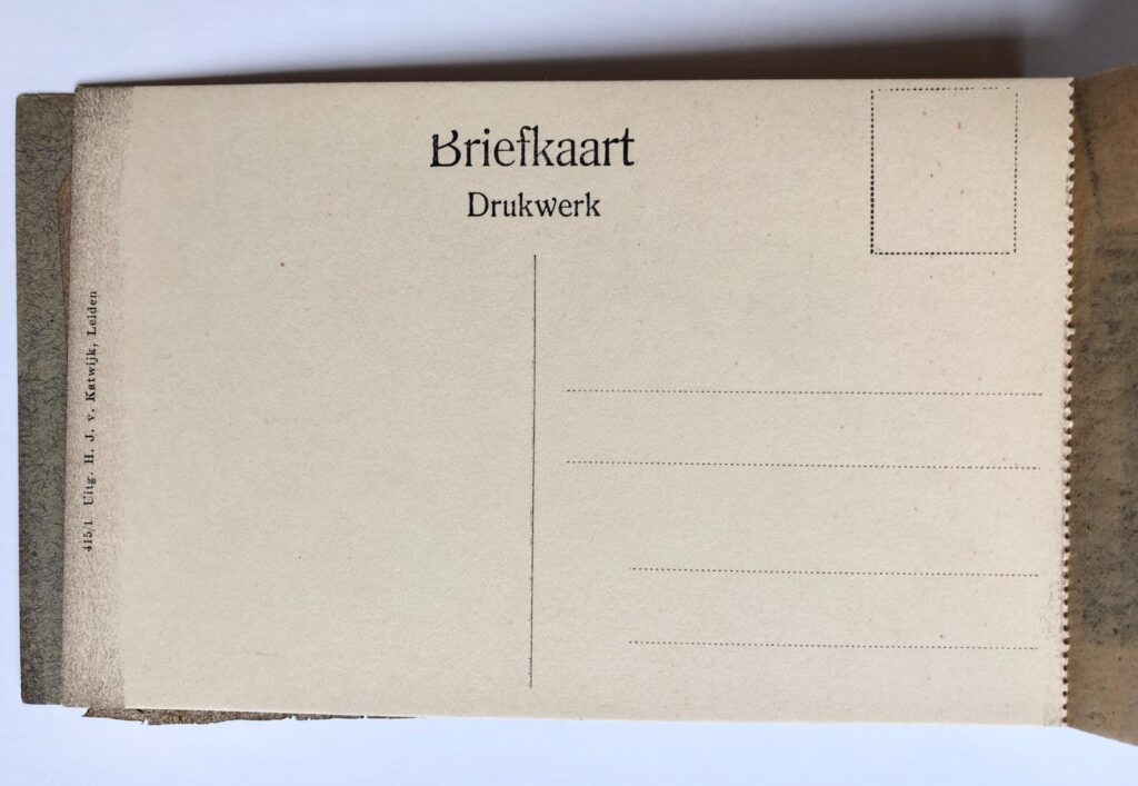 [Postcard, Academy building, 1910] Mapje prentbriefkaarten 'Academie Leiden serie B', ca. 1910, uitg. H.J. v. Katwijk te Leiden, 12 stuks.