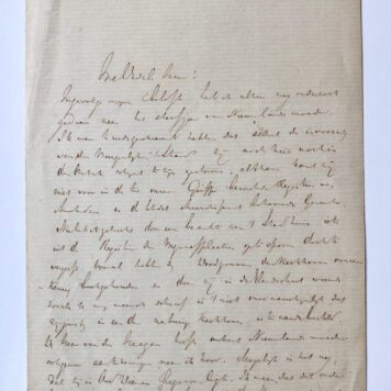 [Manuscript, letter] Letter by S.J. Hingst, Amsterdam 1871, regarding the year of death of the mother of Nieuwland, 1 p.