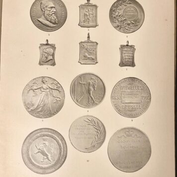 [Antique book, numismatic, numismatiek] Souvenirs numismatiques des fètes jubilaires de 1905, Brussel 1907, 68 pag. + 10 planches.