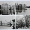 [Photo, The Hague] Four old photo's of The Hague: Hofvijver met regeringsgebouwen, Binnenhof, Lange Voorhout, Mauritshuis met torentje, each 9 x 12,5 cm.