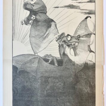 [Original lithograph/lithografie by Johan Braakensiek] Afscheid aan het jaar 1901, 29 December 1901, 1 pp.