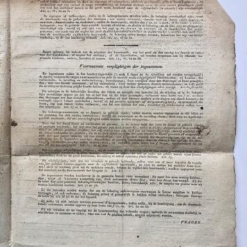 [Publication with handwritten text, taxes, 1823] Beschrijvingsbiljet voor de belasting op het personeel t.n.v. Anty van Nieweyde te Culemborg, 1823. Deels gedrukt, folio, 4 pag.
