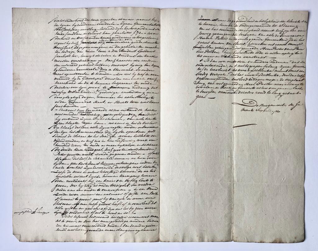 [Diverse documents, Theology, 1833] Dossier over het ontslag van de pastoor van Paulus Polder (gem. Stoppeldijk, Zeeuws Vlaanderen), L. van den Ende, 1833. Manuscript, 5 stukken, 10 pag.