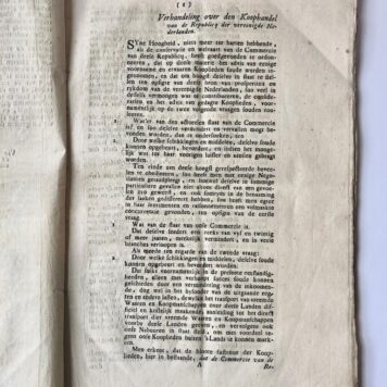 [Printed publication 1751, Commerce, vervallen Koophandel] 'Extract uyt het Register der Resolutien van de (...) Staaten Generaal, 27-8-1751'. Gedrukt, folio, 3+52 pag.