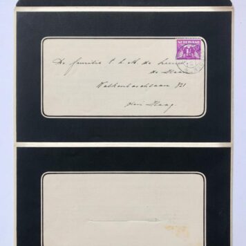 [Funeral card, 1933] Overlijdensbericht van Antonius P. Robben, echtgenoot van J.J. v. Pelt, 1933. 1 pag, gedrukt.