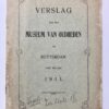 [Rotterdam, Museum catalogues, 1911 and 1912] Verslag van het Museum van oudheden te Rotterdam, over het jaar 1911 en 1912, 21 pp.