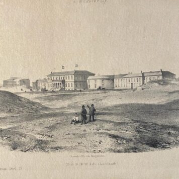 [Lithography, Scheveningen, The Hague] Badhuis te Scheveningen, van de landzijde, plaat 52 Kinder-courant deel 19, 1 p.
