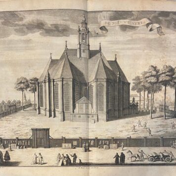 [Antique print, etching, The Hague] DE NIEUWE KERK, published ca. 1735.