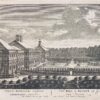 [Etching, ets, The Hague] Villa Risvicanae, conspectus orientalis, anterior, Het huys te Ryswyk (Rijswijk) op sij van Vooren (Huis Ter Nieuwburg te Rijswijk, Den Haag), 1 p., published ca 1755 by I. Tirion.