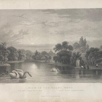 [Lithography, lithografie, The Hague] View in The Hague Wood (Gezicht op het Haagse Bos), 1p, published 19th century.