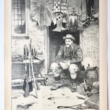 [Original lithograph/lithografie by Johan Braakensiek] De Wet en zijn buit, 9 Maart 1902, 1 pp.