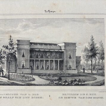 [Antique print, lithography, The Hague, prent] Paveljoen van Z. Exc. den Graaf van den Bosch/Pavillon de S.Exc. Le Comte Van den Bosch, published circa 1840.