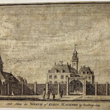 [Original etching/Antique print/prent/ets] Het Huis de WERVE of KLEIN MATENES by Voorburg, published 1729, 1 p.