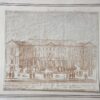 [Antique print, copperengraving/Antieke kopergravure, prent, The Hague] Oude Hof in Den Haag als verblijfplaats van Duits keizer Karel VI, 1704 't Oude Hof in 's Gravenhage waer K. Carel III, zyn verblyf is geweest, eyndelyk met de gecombineerde vloot op de Adm: Rooke vertrocke, den 3 ianuary 1704 / Vetus Aula Hagae Comitis, in qua commoratus est Carolus III, Hispaniarum rex, prius quam in Portugalliam trajiceret cum clase foederata, 1 p., published 1706-1722.