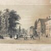 [Lithograph, lithografie, The Hague] De Bezuidenhoutsche weg in Den Haag (Bezuidenhoutseweg, Bezuidenhout), 1 p., published 19th century.