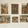 [Large Lithograph, lithografie, The Hague] De gevangenpoort of voorpoort van den hove (Hof van Holland), 1 p., published 19th century.