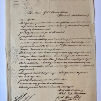 [Divers documents 1890] Ca. 15 nota's en andere papieren afkomstig van de fa. gebr. Van de Water, looierij te Bladel, ca. 1890. Manuscripten.