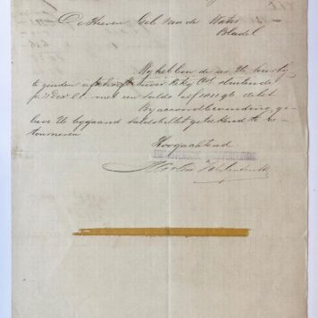 [Divers documents 1890] Ca. 15 nota's en andere papieren afkomstig van de fa. gebr. Van de Water, looierij te Bladel, ca. 1890. Manuscripten.