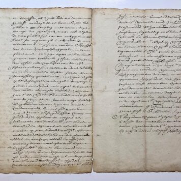 [Manuscript, sentence 1673] Sententie in een rechtzaak tussen mr. Johan Gansneb genaamd Tengnagel en Carel de la Lande, 1673. Folio, 3 pag., manuscript.