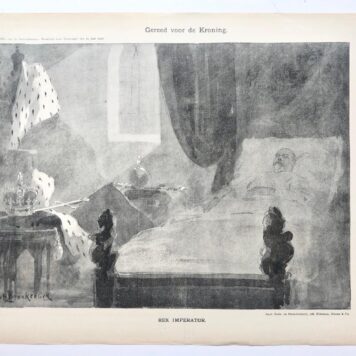 [Original lithograph/lithografie by Johan Braakensiek] Gereed voor de Kroning, 29 Juni 1902, 1 pp.
