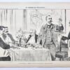 [Original lithograph/lithografie by Johan Braakensiek] De maaltijd ten Princenhove, 20 Juli 1902, 1 pp.