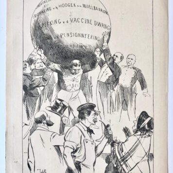 [Original lithograph/lithografie by Johan Braakensiek] De Troonrede, 21 September 1902, 1 pp.