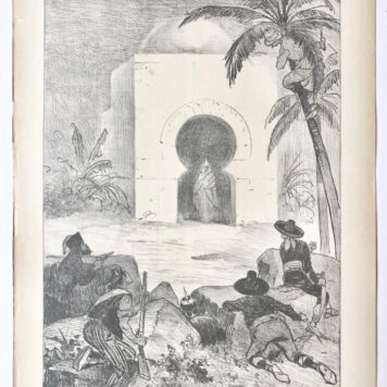 [Original lithograph/lithografie by Johan Braakensiek] De Mogendheden en Marokko, 30 November 1902, 1 pp.