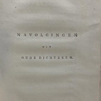 [Poetry, Nieuwland, 1788] Gedichten. Amsterdam, P. de Hengst, 1788.